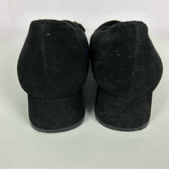 Talbots Black Suede Heel Shoes with Tassels Size 8 - Picture 3 of 7